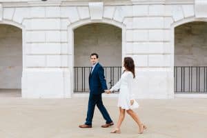 Detroit engagement photos downtown.