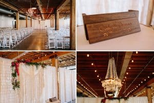 A unique industrial wedding with pineapple decor in downtown Grand Rapids at the Cheney Place.