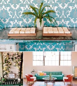 A unique brunch industrial wedding with pineapple decor in downtown Grand Rapids at the Cheney Place.