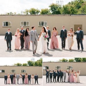A unique brunch industrial wedding with pineapple decor in downtown Grand Rapids at the Cheney Place.