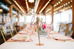 A unique brunch industrial wedding with pineapple decor in downtown Grand Rapids at the Cheney Place.