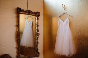 A unique brunch industrial wedding with pineapple decor in downtown Grand Rapids at the Cheney Place.