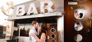 A unique brunch industrial wedding with pineapple decor in downtown Grand Rapids at the Cheney Place.