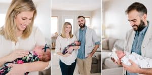 An in home newborn session photographed by Mae Photo Co in Grand Rapids, MI.