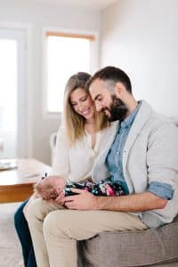 An in home newborn session photographed by Mae Photo Co in Grand Rapids, MI.