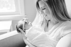 An in home newborn session photographed by Mae Photo Co in Grand Rapids, MI.