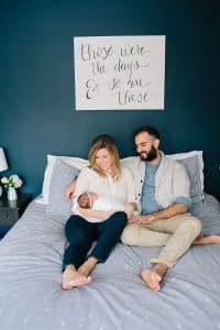 An in home newborn session photographed by Mae Photo Co in Grand Rapids, MI.