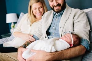 An in home newborn session photographed by Mae Photo Co in Grand Rapids, MI.