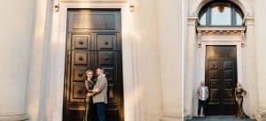 A Grand Rapids engagement session photographed at the Amway Grand.