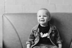 A one year session with some serious toddler fashion photographed by Mae Photo Co in Grand Rapids, Michigan.