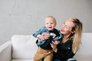 A one year session with some serious toddler fashion photographed by Mae Photo Co in Grand Rapids, Michigan.