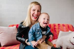 A one year session with some serious toddler fashion photographed by Mae Photo Co in Grand Rapids, Michigan.