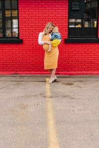 A colorful downtown Grand Rapids maternity session photographed by Mae Photo Co.