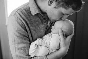 A Grand Rapids Michigan in home newborn session for a baby boy.