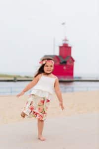 A holland state park beach family photo session by Mae Photo Co.