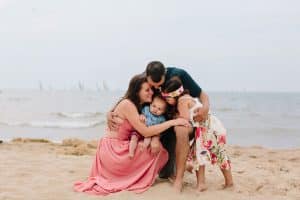 A holland state park beach family photo session by Mae Photo Co.