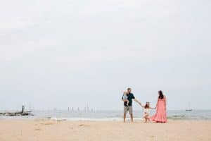 A holland state park beach family photo session by Mae Photo Co.