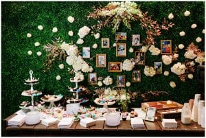 Catered desserts for a wedding reception.