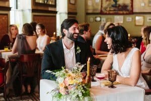 A styled wedding shoot at New Hotel Mertens in Grand Rapids, Michigan by Mae Photo Co.