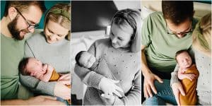 An in home newborn photo session in Grand Rapids, Michigan photographed by Mae Photo Co.