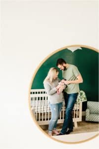 An in home newborn photo session in Grand Rapids, Michigan photographed by Mae Photo Co.