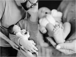 An in home newborn photo session in Grand Rapids, Michigan photographed by Mae Photo Co.