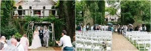 A wedding ceremony at the Blue Dress Barn in Michigan photographed by Mae Photo Co.