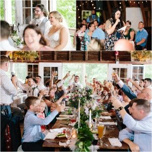 A wedding reception at the Blue Dress Barn in Michigan.