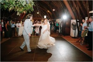 A wedding reception at the Blue Dress Barn in Michigan.